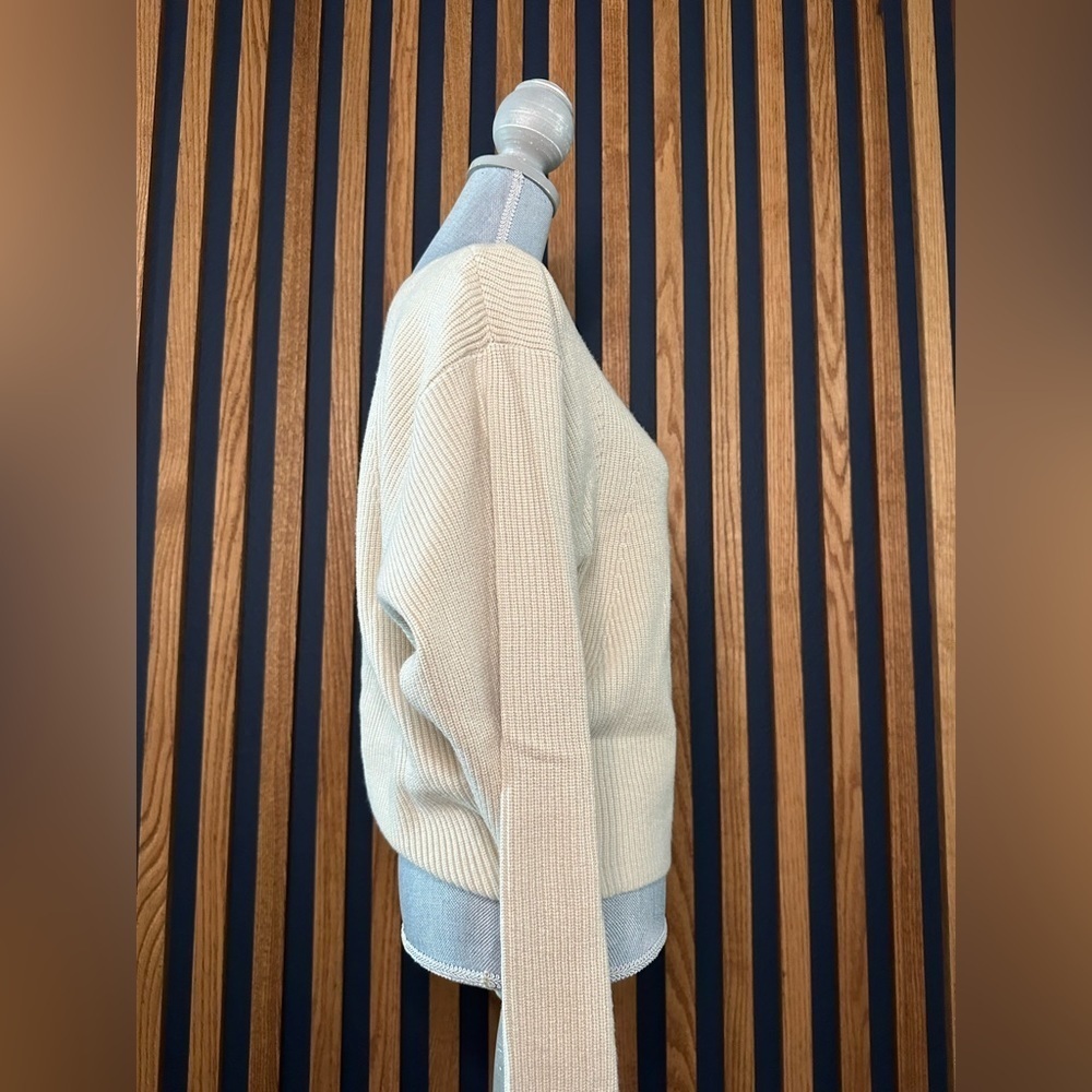 Express Cream oversized Ribbed sweater - Picture 2 of 4